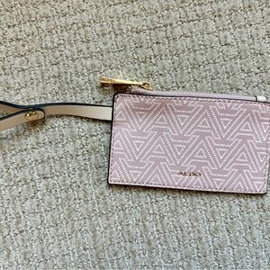 Aldo Blush Pink Patterned Wristlet